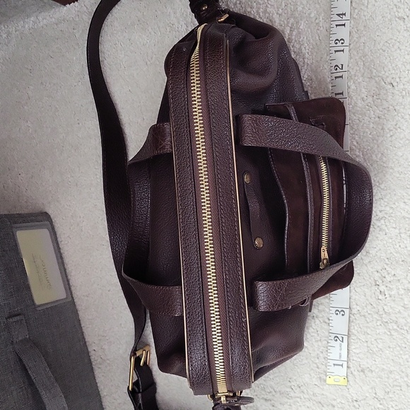 Vintage Brown Chloe Abby Leather Satchel Shoulder Bag Made In Italy - Picture 8 of 10